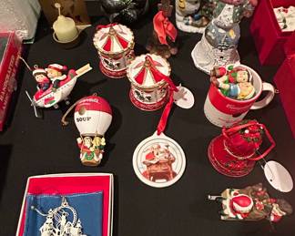 Collection of Tamerlane and Disney Christmas Ornaments