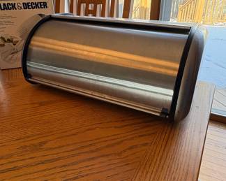 Oggi Stainless Steel Roll Top Bread Box