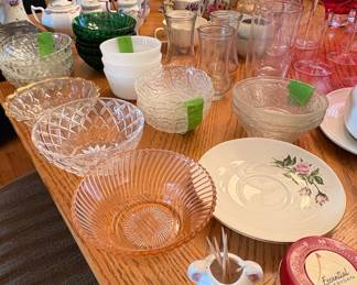 Anchor Hocking Queen Mary Pink Depression Glassware Collection