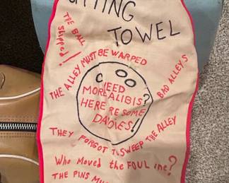 Vintage Bowlers Crying Towel Novelty Item