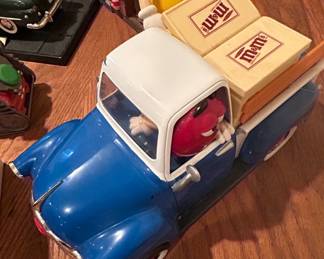 MMs Sweet Wheelin Reds Garage Blue Pickup Truck Candy Dispenser