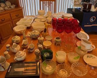 Assorted Dinnerware, Glassware, Kitchenware, and Collectibles Set