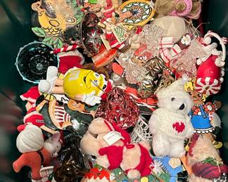 Assorted Vintage and Character Christmas Ornaments Lot