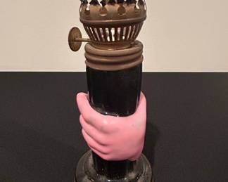 Vintage Drunk Hobo Ceramic Oil Lamp