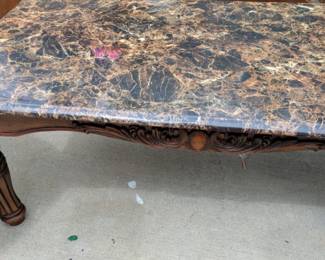  Coffee Table with Faux Marble Top