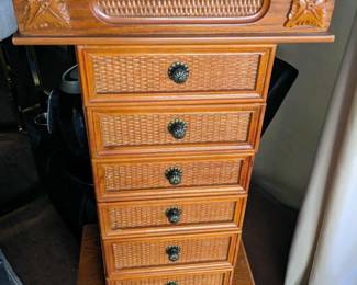 Vintage Wooden Jewelry/Storage Case