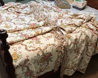 Gorgeous custom drapery panel pair 103" length