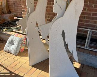 Large Wooden Angels/ Holiday Yard Art