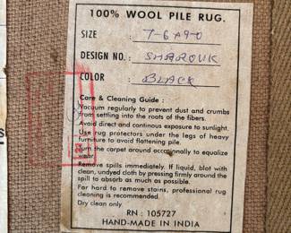 Wool Rug 7'6 x 9'