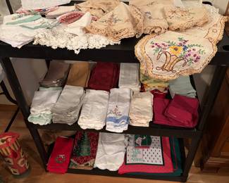 Antique + vintage embroidered linens