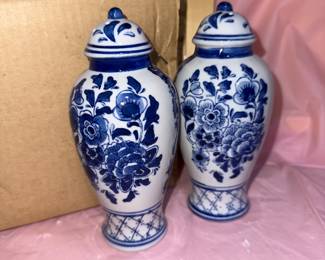Blue Floral Salt and Pepper Shakers $5.00
