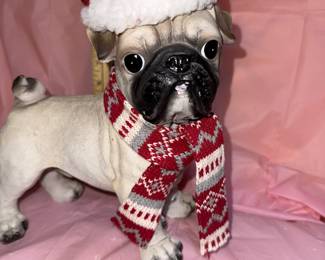 Pug with Hat and Scarf $8.00