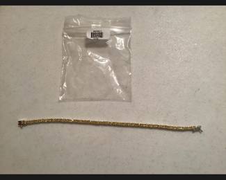 Sterling Silver Yellow Stone 7" Bracelet $30.00