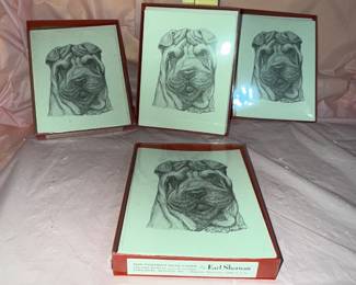 9 Boxes Earl Sherwan Boxed Dog Cards $45.00