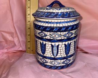 Mosaic Cookie Jar $12.00