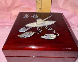 #3 Mother of Pearl Inlay Trinket Box $8.00