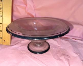 Silver Rimmed Footed Bowl $8.00