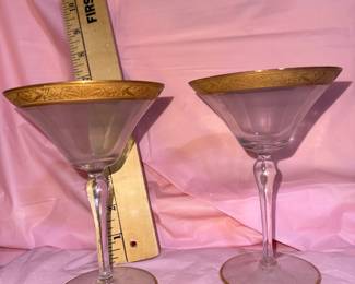 2 Gold Rim Glasses $4.00