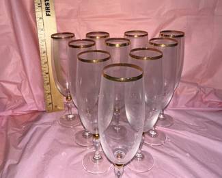 10 Gold Rimmed Glasses $30.00