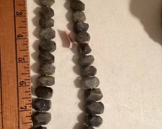 Gray Stone Chunky Sterling Silver Clasp Necklace $32.00