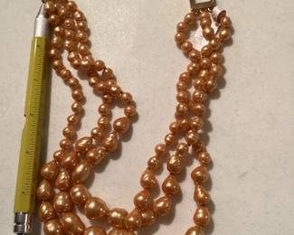 Donna Karan Copper Colored Pearls $40.00