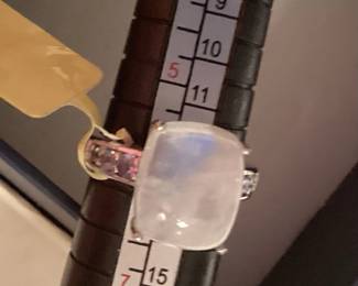 Sterling Silver Rings Size 6 White Stone $20.00
