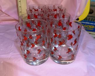 8 Cera Cardinal Glasses $80.00