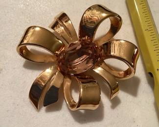 Ciner Large Bow Brooch $38.00