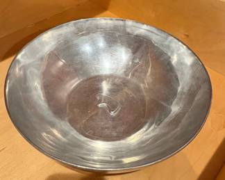 Pewter Bowl with Embossed Horse