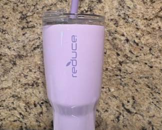 Reduce Cold oz Tumbler with Straw Lilac Bud