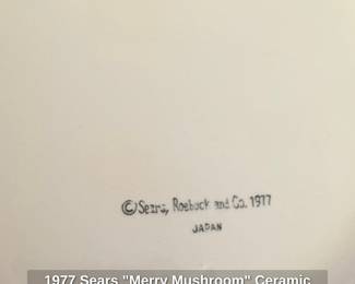 Sears Merry Mushroom Ceramic Cookie Jar second image