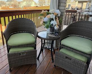 Wicker Chairs foot stools