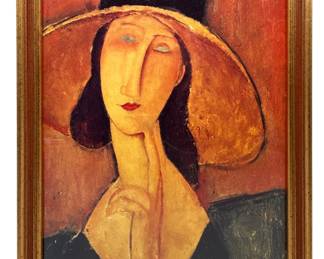Framed Art Print – Amedeo Modigliani “Jeanne Hébuterne (Au Chapeau)”