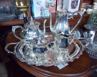 Silverplate tea set
