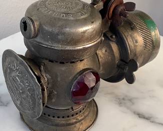 Antique CM Hall Lamp Co bicycle lamp