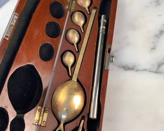 Victorian Bate's Gilt Saccharometer in Mahogany Case