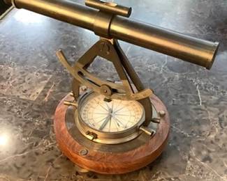 Brass Alidade nautical telescope