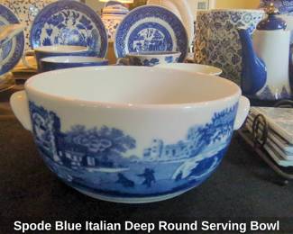 Spode Blue Italian Deep Round Serving Bowl