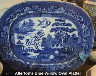 Allertons Blue Willow Oval Platter