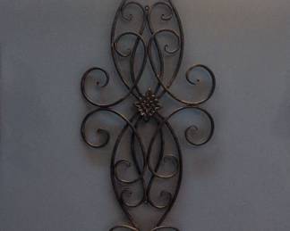 Tuscan Rustic Old World Scrolling Wrought Iron Wall Decor