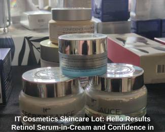 IT Cosmetics Skincare Lot Hello Results Retinol SeruminCream and Confidence in Your Beauty Sleep Cream second image