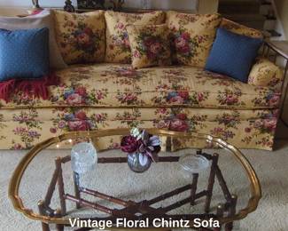 Vintage Floral Chintz Sofa