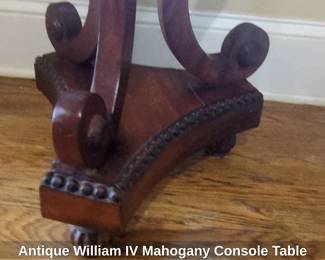 Antique William IV Mahogany Console Table