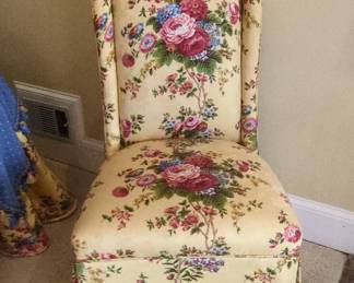Ralph Lauren Adriana Floral Wingback Dining Chair