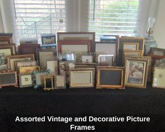 Assorted Vintage and Decorative Picture Frames