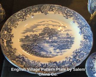 English Village Pattern Plate by Salem China Co.