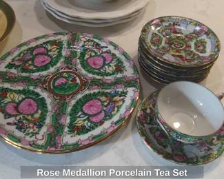 Rose Medallion Porcelain Tea Set