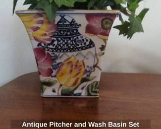 Antique Pitcher and Wash Basin Set third image