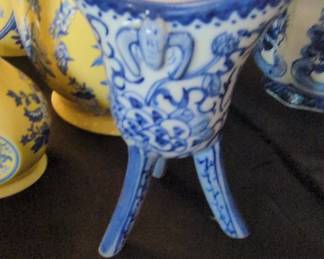 Chinese Blue and White Porcelain Jue Wine Cup