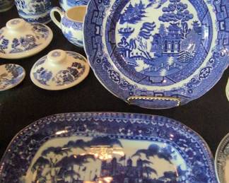 Blue Willow Pattern China Set by Johnson Brothers